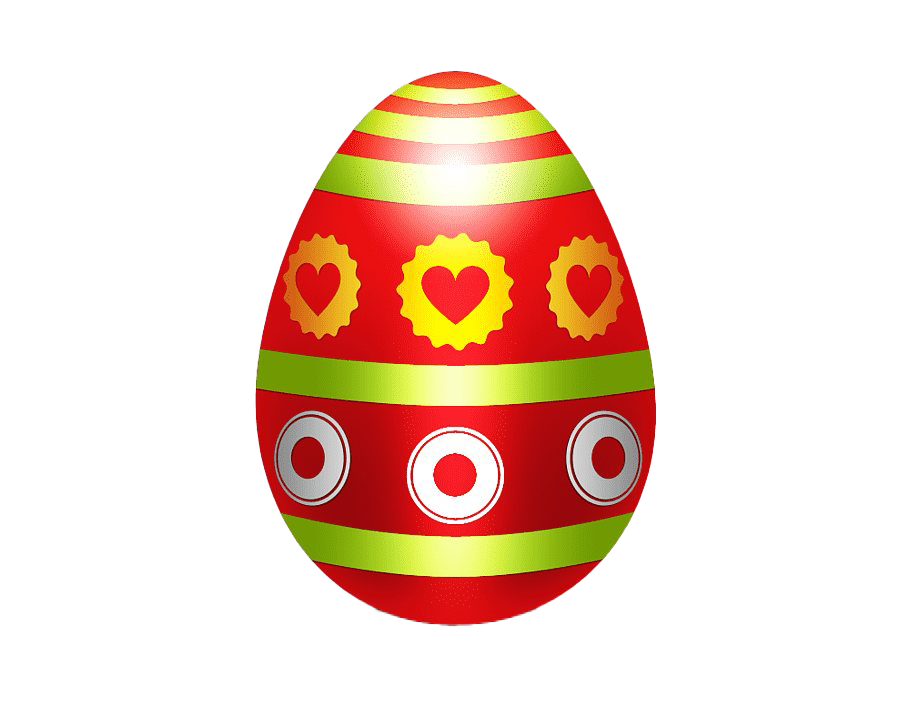 Egg Easter Red Free Clipart HD PNG Image