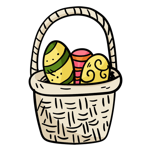 Basket Egg Vector Easter Picture PNG Image