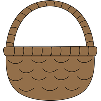 Empty Easter Basket File PNG
