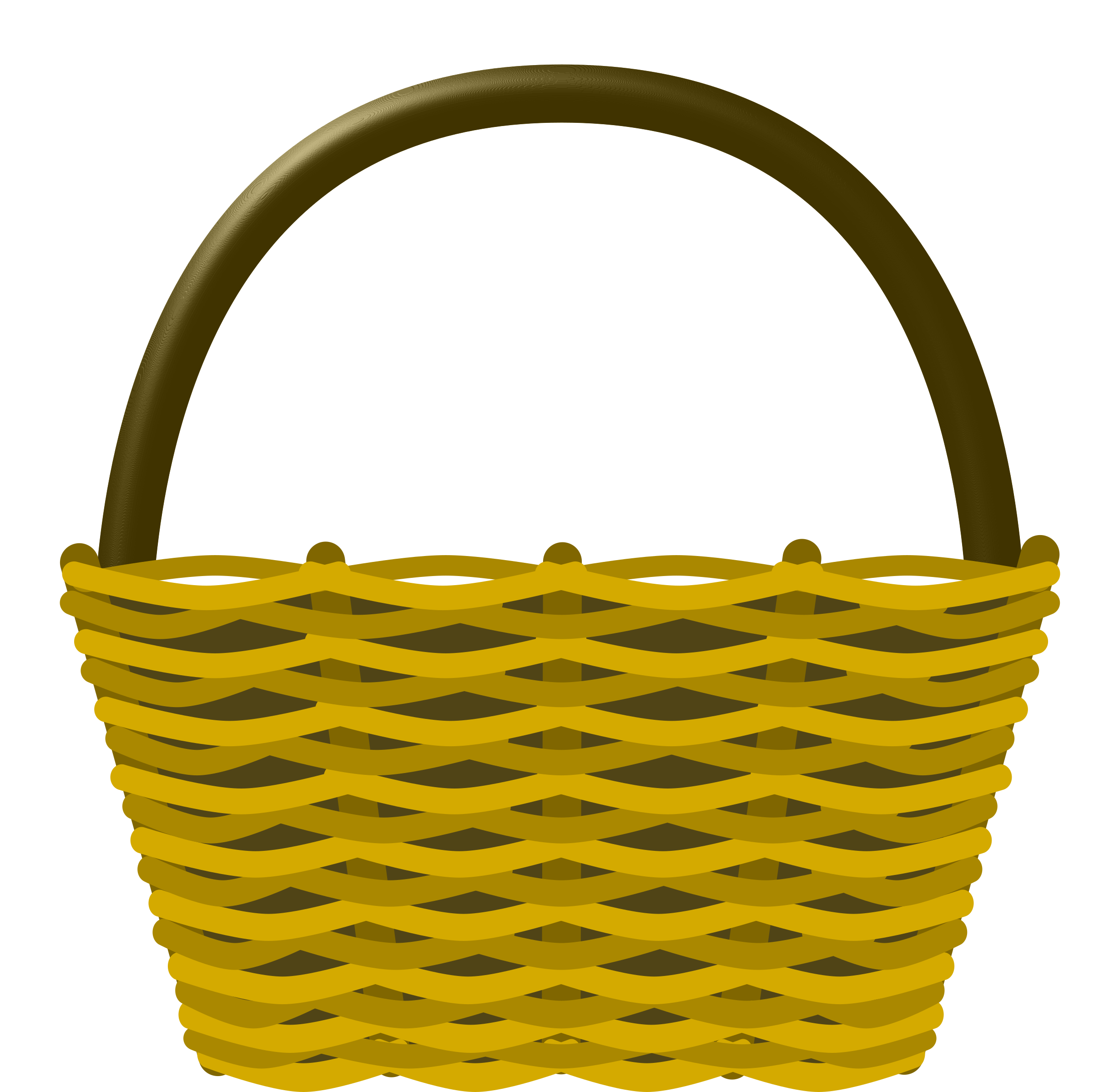Empty Easter Basket Transparent Image PNG Image