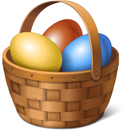 Easter Basket Bunny Picture PNG Image