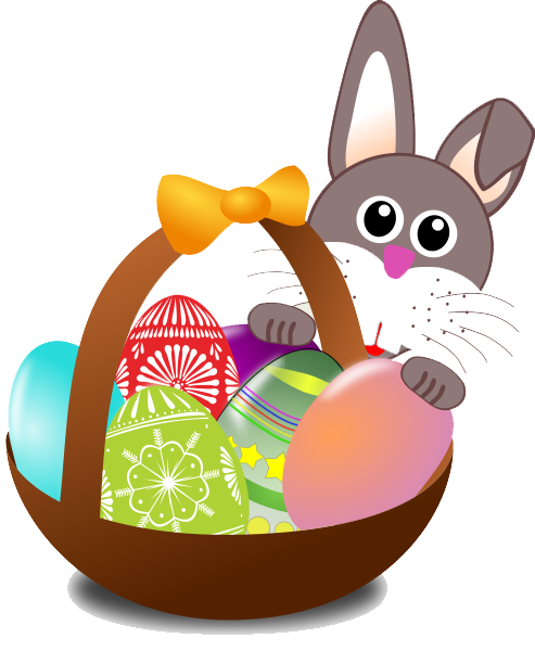 Easter Basket Bunny Png PNG Image