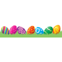 Happy Easter Eggs In Grass PNG Image