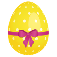Easter Eggs Dotted Yellow PNG Image