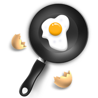 Download Fried Egg Half Free Transparent Image HQ HQ PNG Image