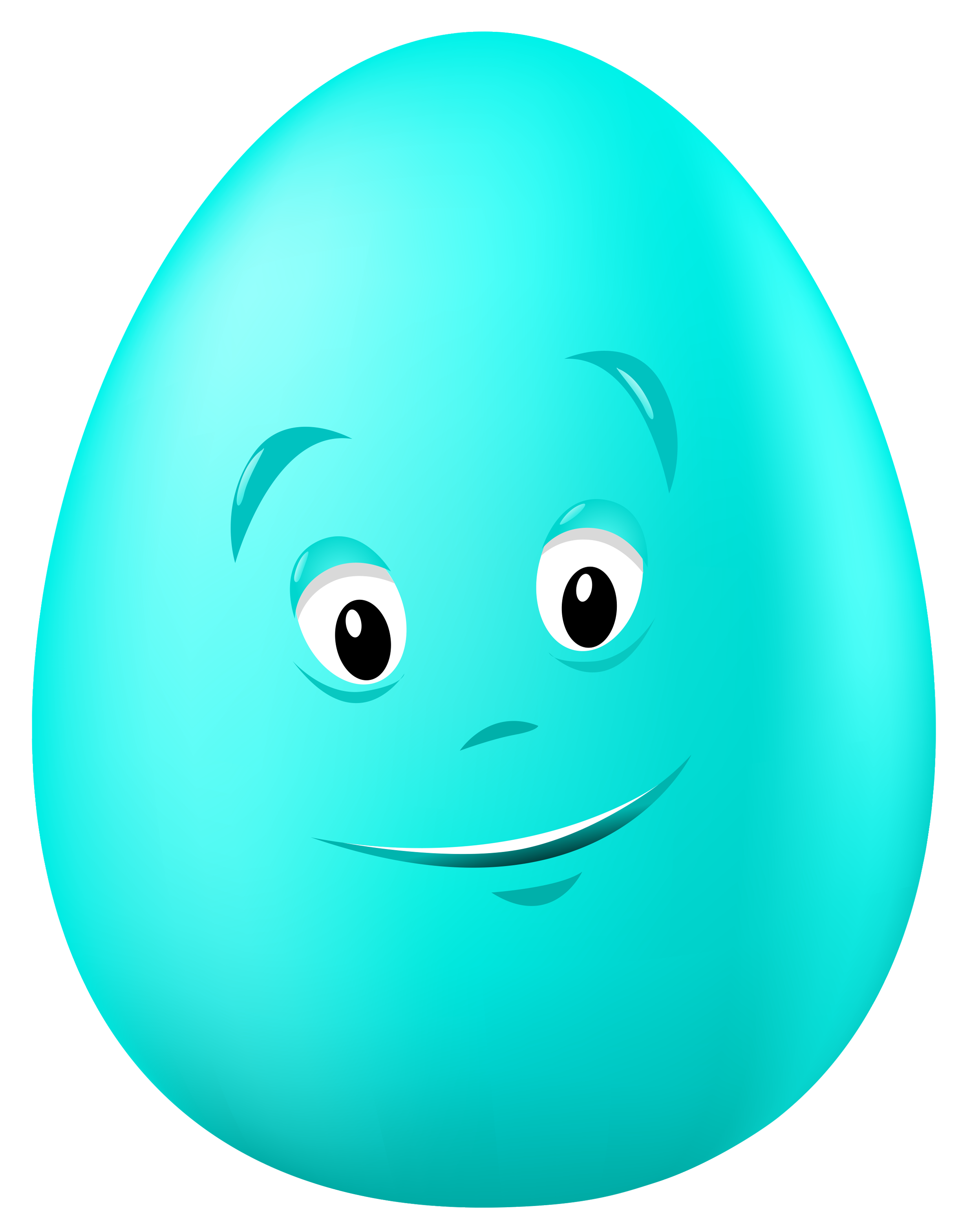 Blue Picture With Egg Face Chicken Easter PNG Image