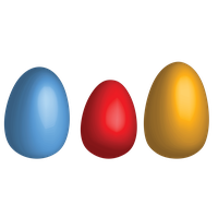 Colored eggs PNG