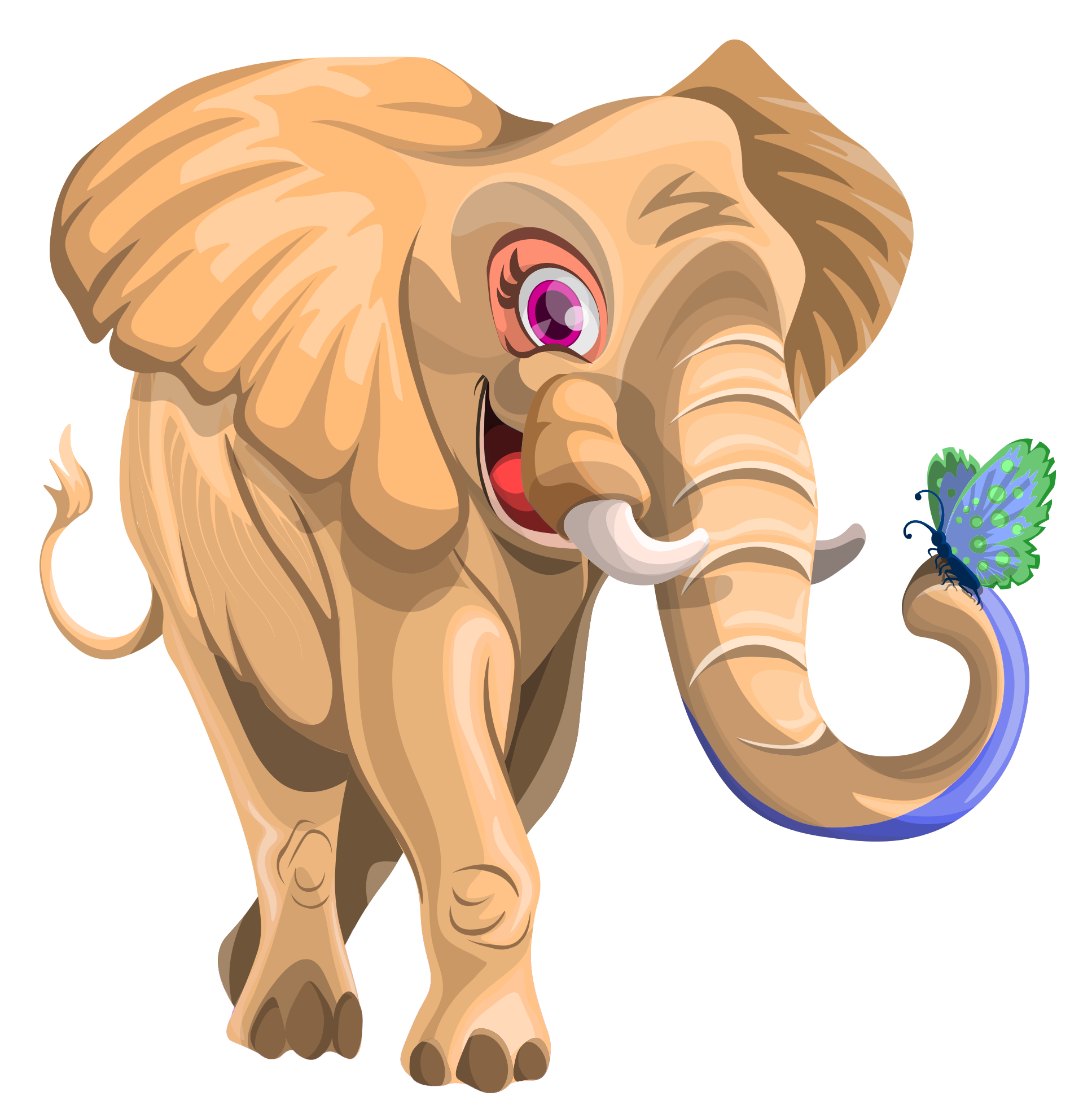 Vector Elephant African Free HQ Image PNG Image