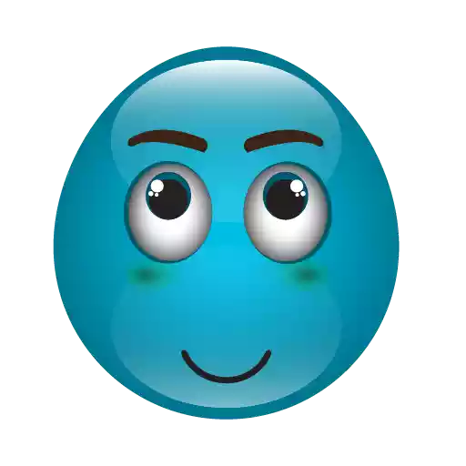 Blue Picture Emoji Free Clipart HQ PNG Image