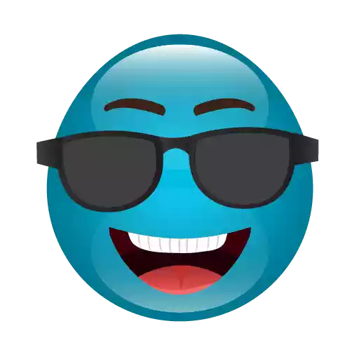 Blue Cute Emoji Free Clipart HD PNG Image