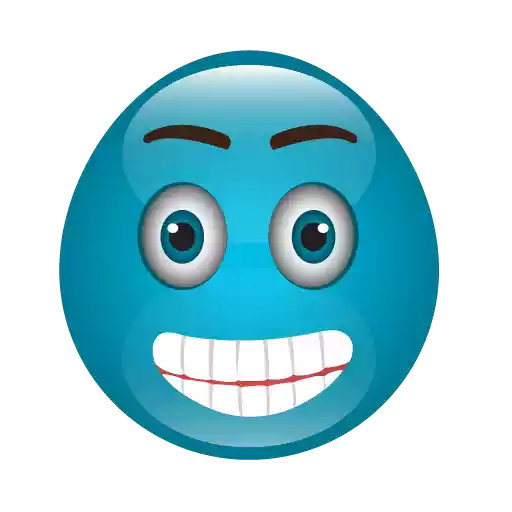 Blue Cute Emoji Free Clipart HQ PNG Image