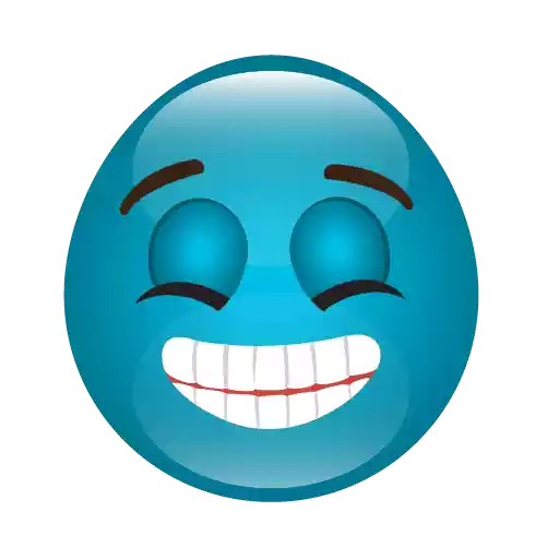 Blue Cute Emoji Free HD Image PNG Image