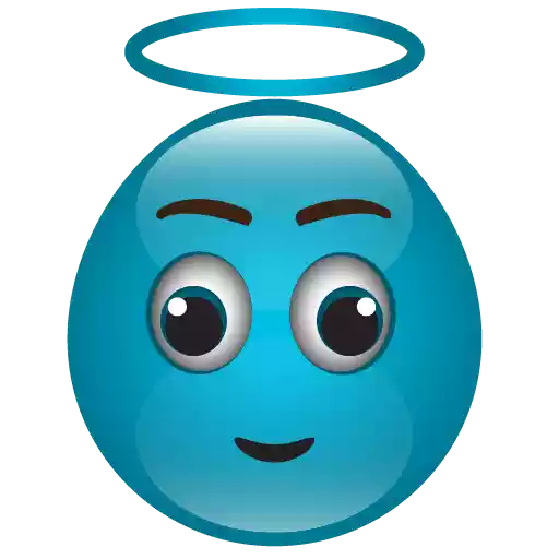 Blue Cute Picture Emoji PNG File HD PNG Image