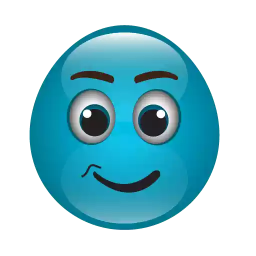 Blue Cute Emoji HD Image Free PNG Image
