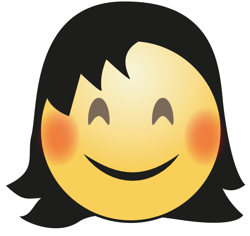 Hair Cute Girl Emoji Free Transparent Image HQ PNG Image
