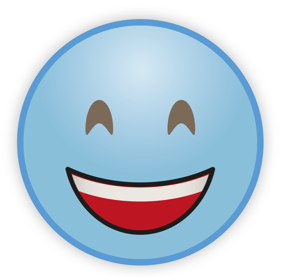 Blue Cute Sky Emoji HD Image Free PNG Image