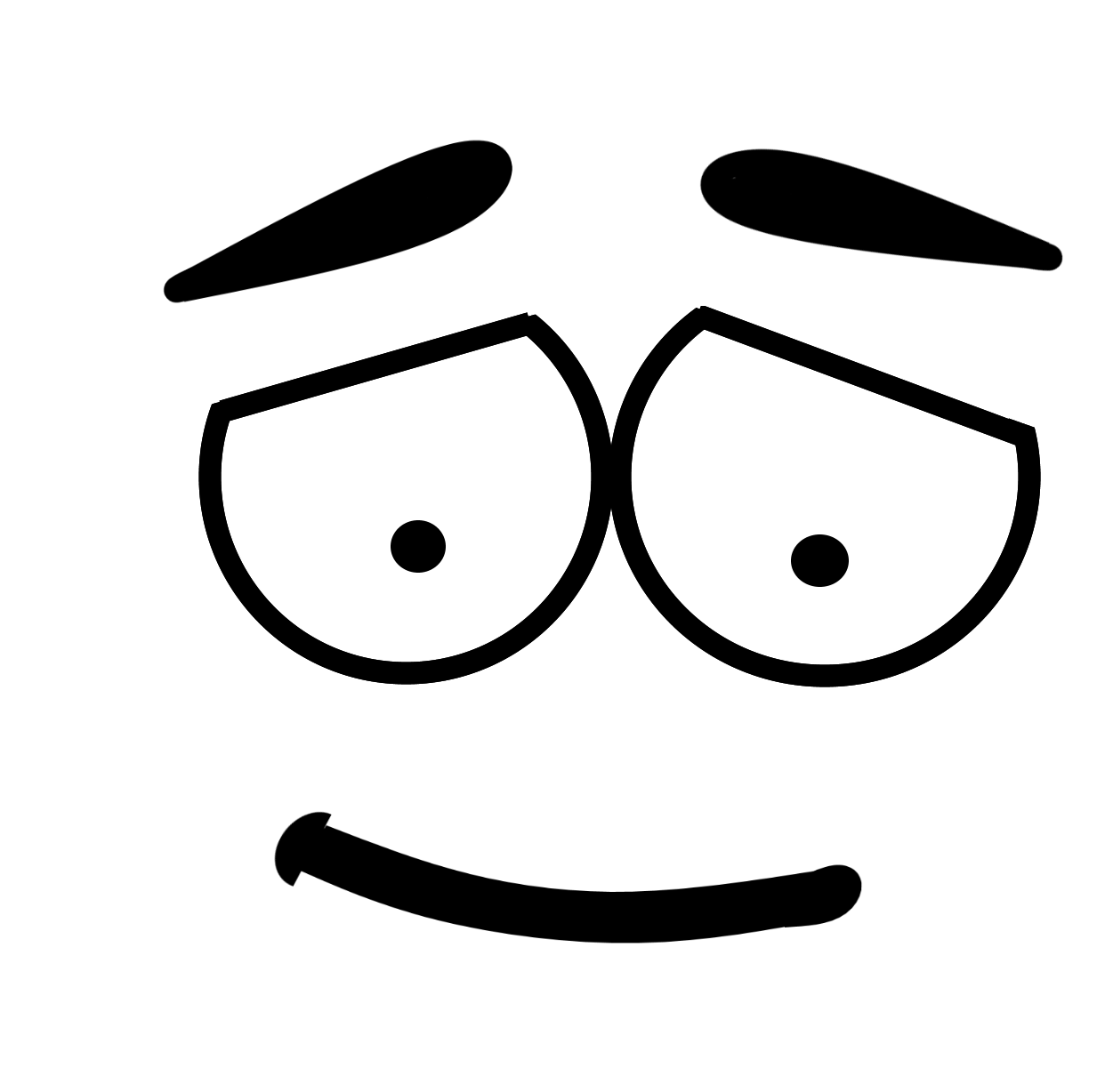 Emoji Art Outline Face HQ Image Free PNG Image