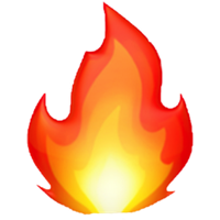 Apple Color Symbol Fire Shape Iphone Emoji PNG Image