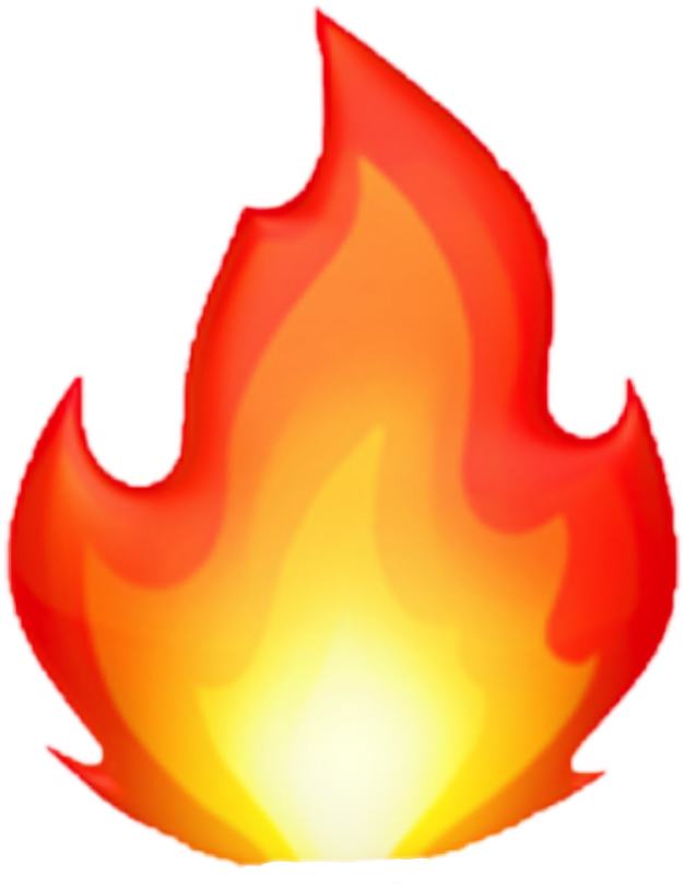 Apple Color Symbol Fire Shape Iphone Emoji PNG Image
