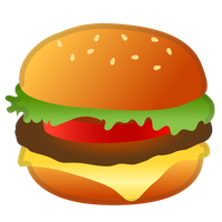 Hamburger Google Cheeseburger Emoji HD Image Free PNG