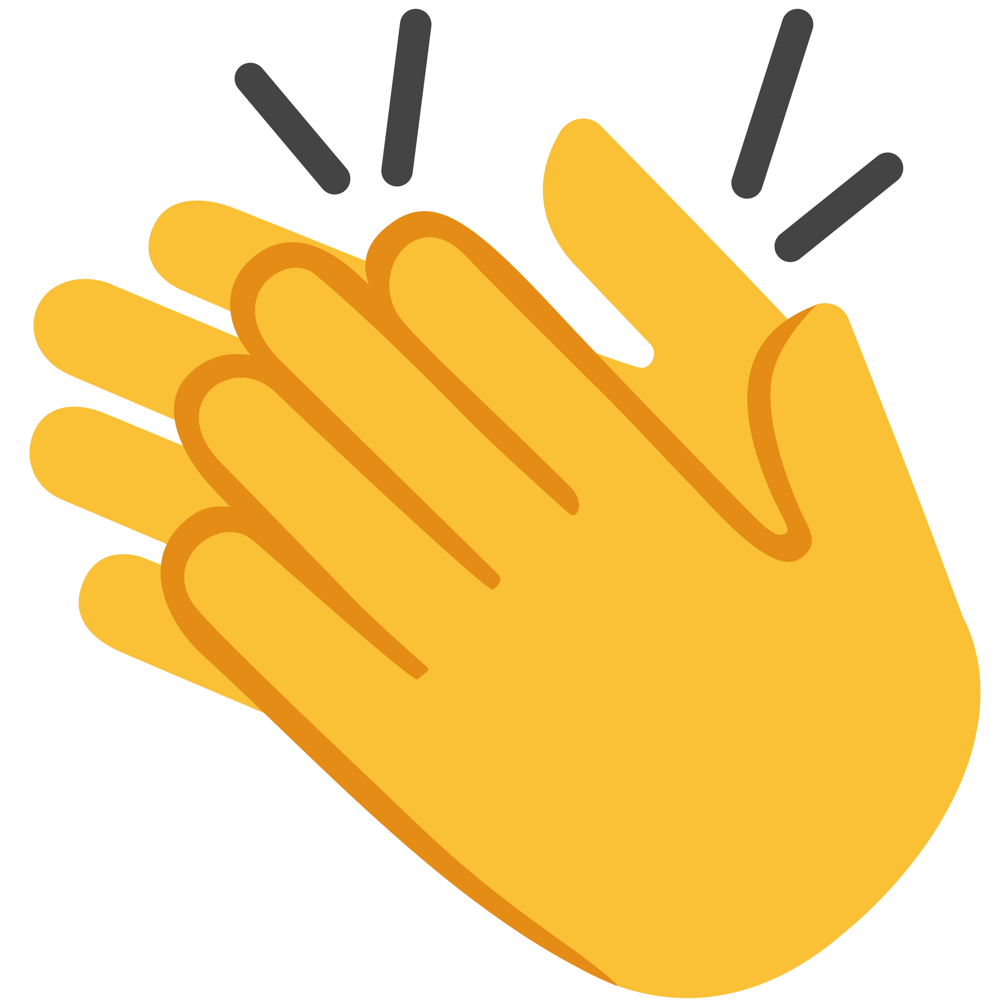 Applause Clapping Fonts Hand Noto Emoji PNG Image