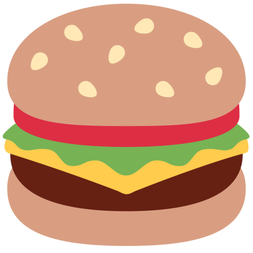 Hamburger Fries Cheeseburger Veggie French Burger Emoji PNG Image