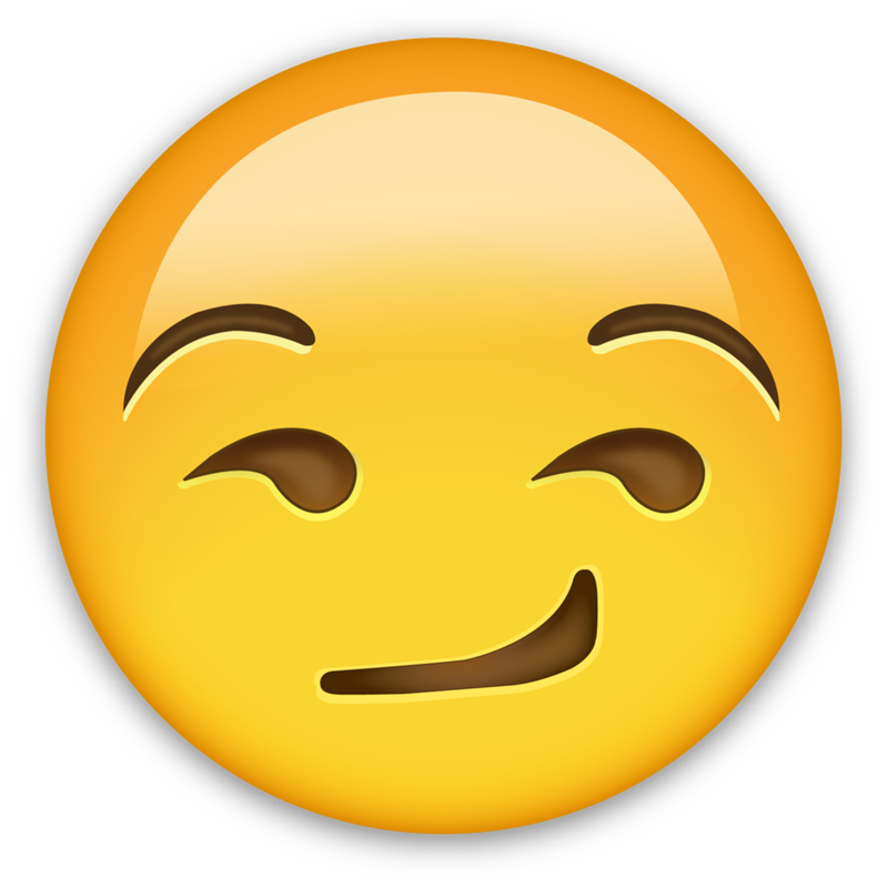 Emoticon Smirk Sticker World Day Emoji PNG Image