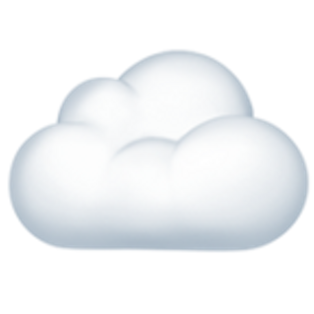 White Computing Cloud Emoji Free Download Image Transparent PNG Image