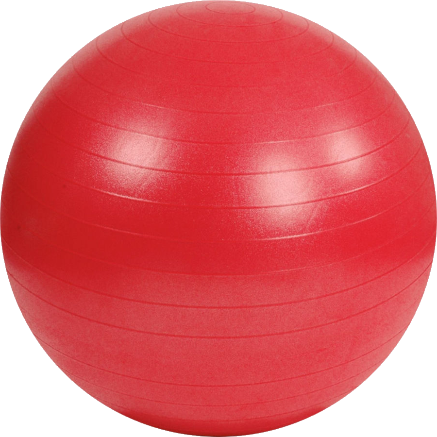 Exercise ball red Transparent PNG Image