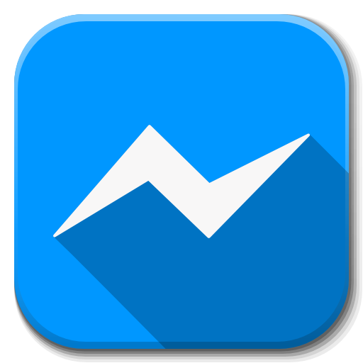 Blue Angle Area Symbol Apps Facebook Messenger PNG Image