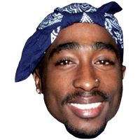 Tupac face PNG