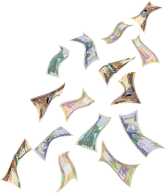Falling money Transparent PNG Image