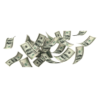 Falling money PNG