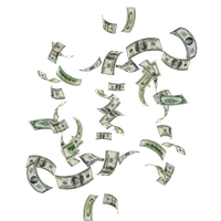 Falling money PNG