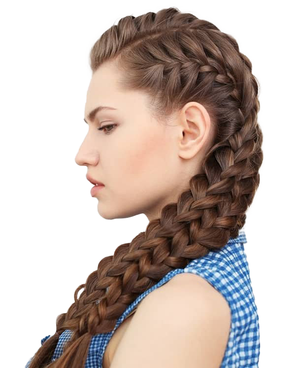 Hairstyle Braids Free Clipart HD PNG Image