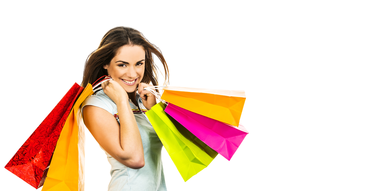 Bag Girl Shopping Holding Pretty PNG Image