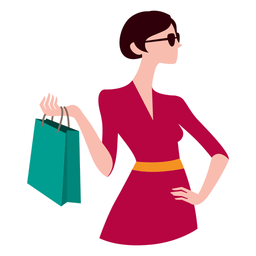 Girl Vector Shopping Glasses Free HD Image PNG Image