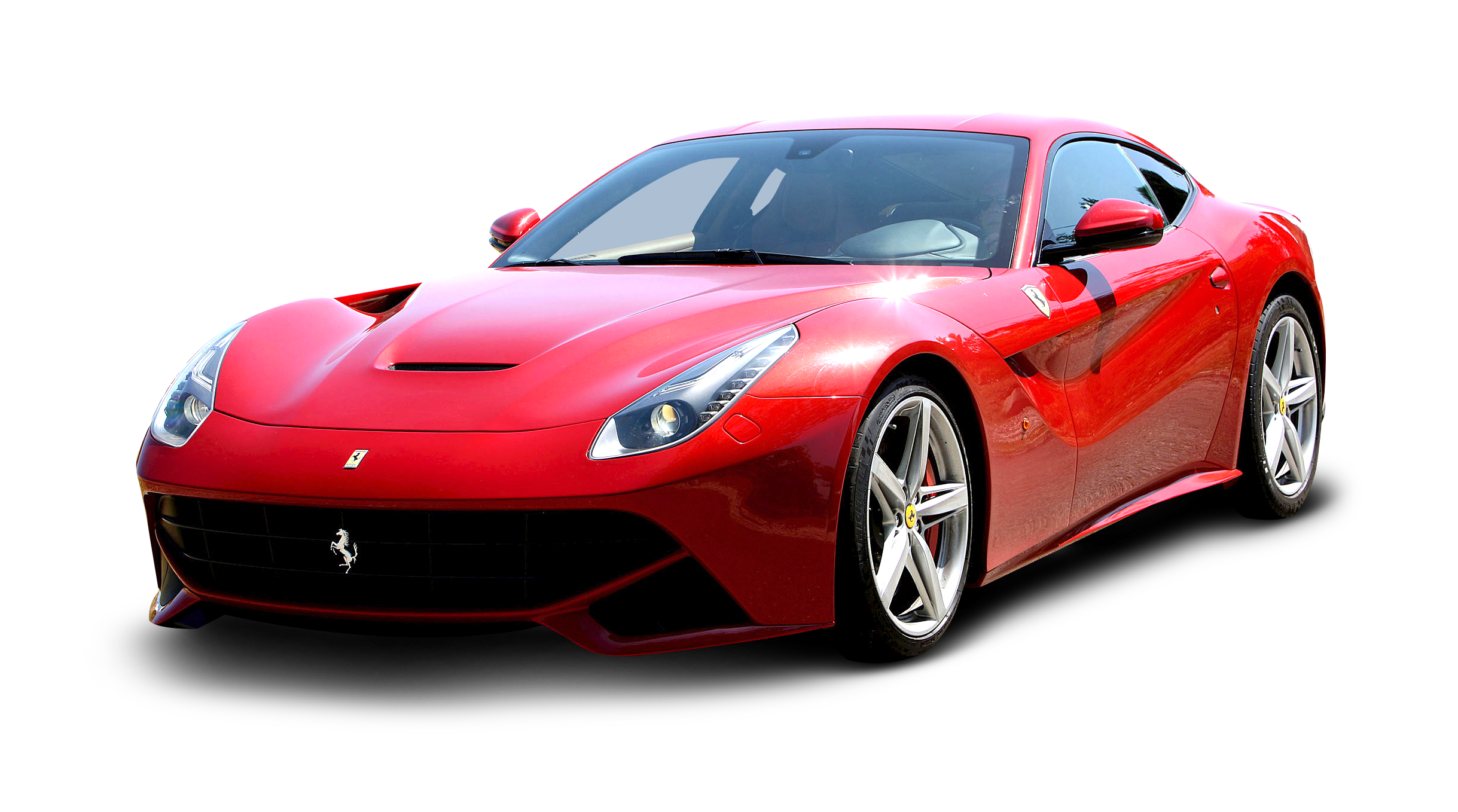 Front Ferrari Side Red View PNG Image