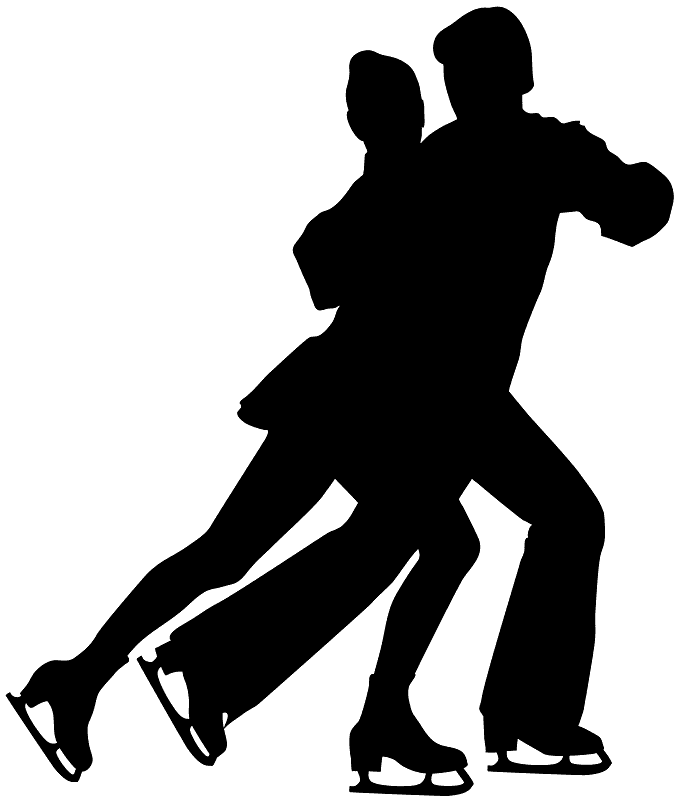 Dance Skating Silhouette Figure Download HQ PNG Image
