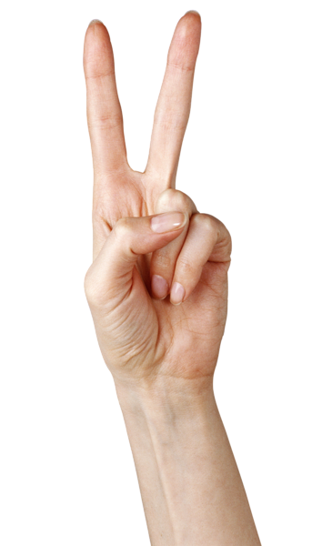 Hand Showing Two Finger PNG Image