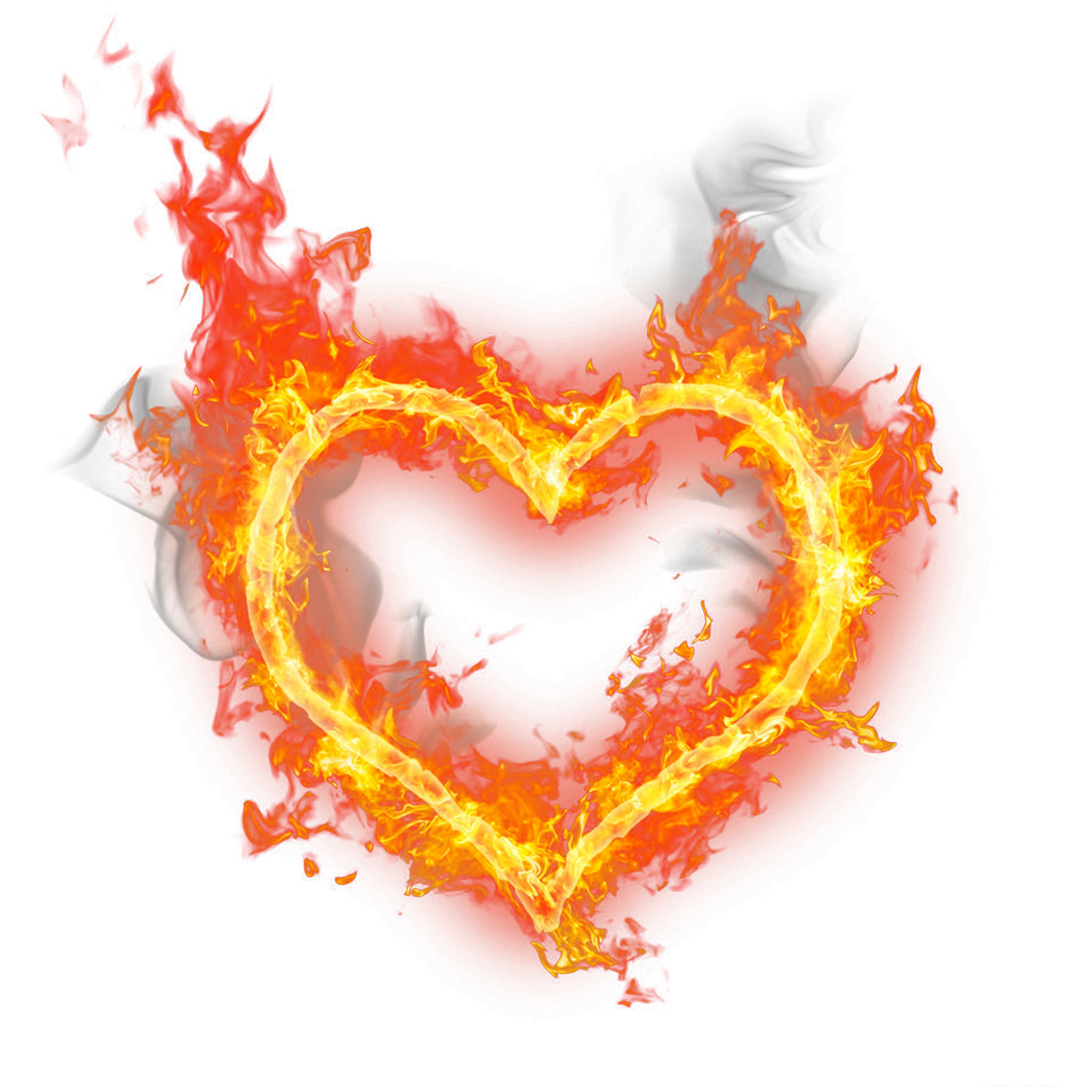 Fire Heart Love Flame PNG Image High Quality PNG Image