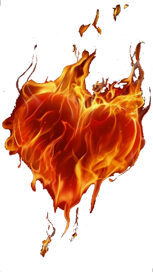 Fire Heart Abstract Flame PNG Download Free PNG Image