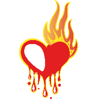 Fire Heart Vector Effect Smoke PNG