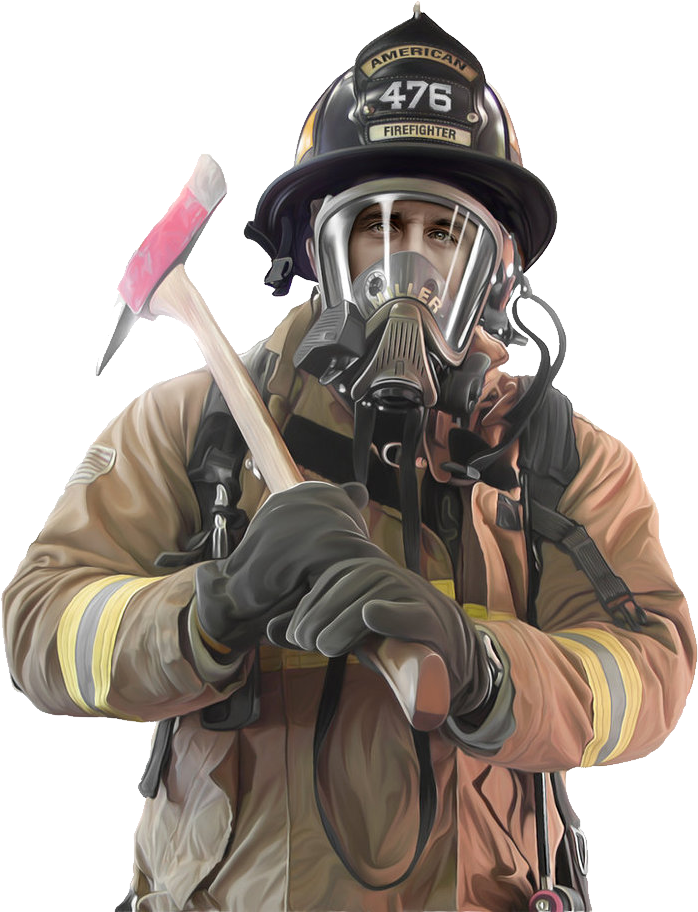 Firefighter Transparent PNG Image