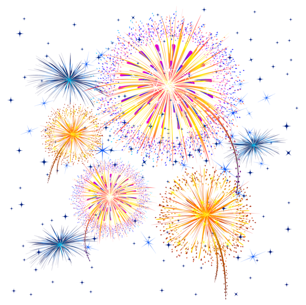 Glitters Vector Fireworks Colorful Free Clipart HQ PNG Image