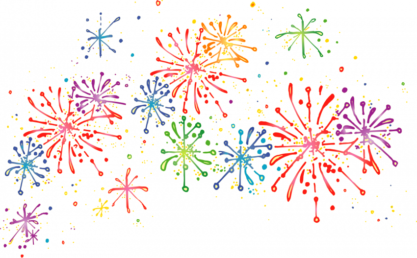 Bright Vector Fireworks Colorful Free PNG HQ PNG Image
