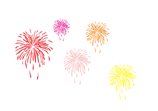 Fireworks Vector Colorful Burst Free Clipart HD PNG Image