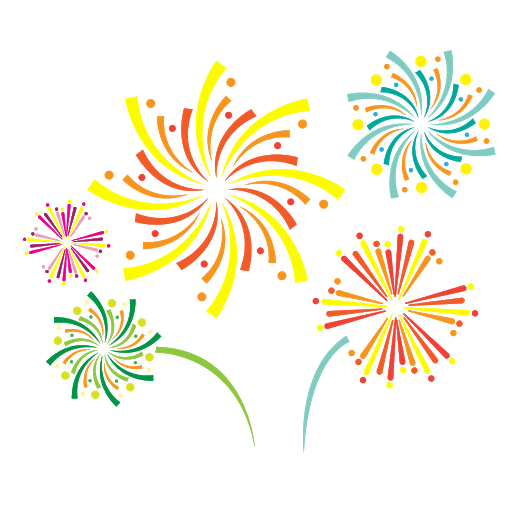 Fireworks Vector Spiral Colorful Free Photo PNG Image