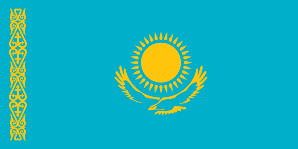 Kazahstan flag Transparent PNG Image
