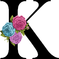 Floral Alphabet Free PNG HQ